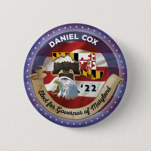 Elect Daniel Cox for Governor of Maryland 6 Cm Round Badge