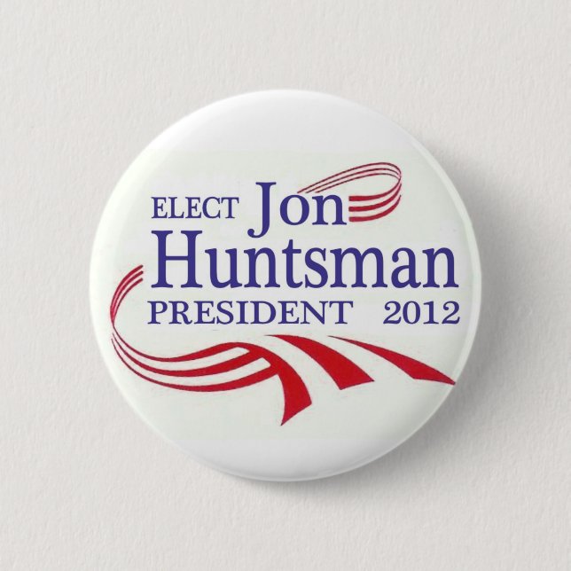 Elect Jon Huntsman 2012 6 Cm Round Badge (Front)