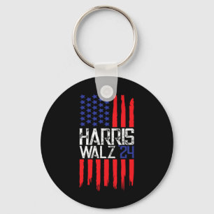 Elect Kamala Harris & Tim Walz 2024 American F Key Ring