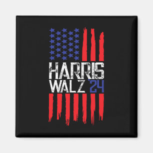 Elect Kamala Harris &amp; Tim Walz 2024 American F Magnet
