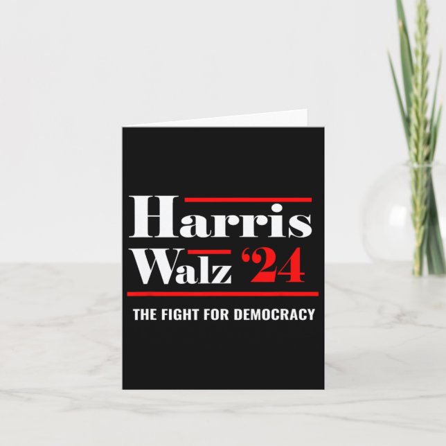 Elect Kamala Harris &amp; Tim Walz 2024  Card (Front)