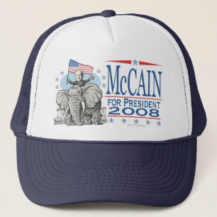 Elect McCain GOP Elephant 2008 Trucker Hat