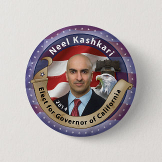 Elect Neel Kashkari for Governor of California 6 Cm Round Badge