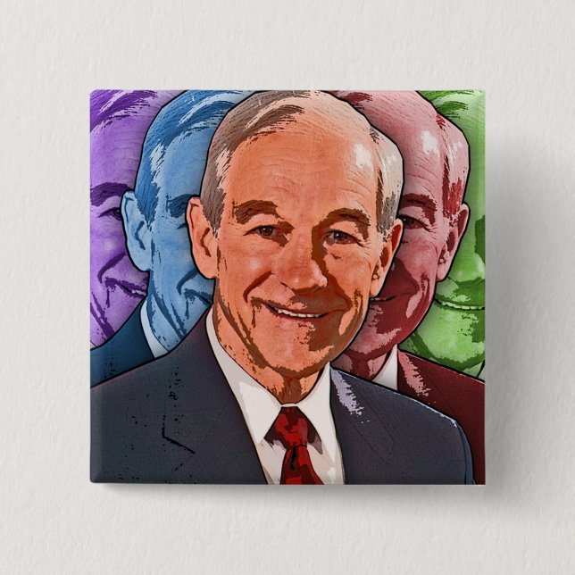 Elect Ron Paul For President 15 Cm Square Badge (Front)