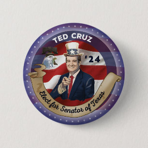 Elect Ted Cruz for Senator of Texas 6 Cm Round Badge