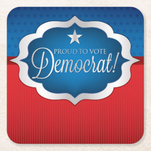 Election12 Square Paper Coaster