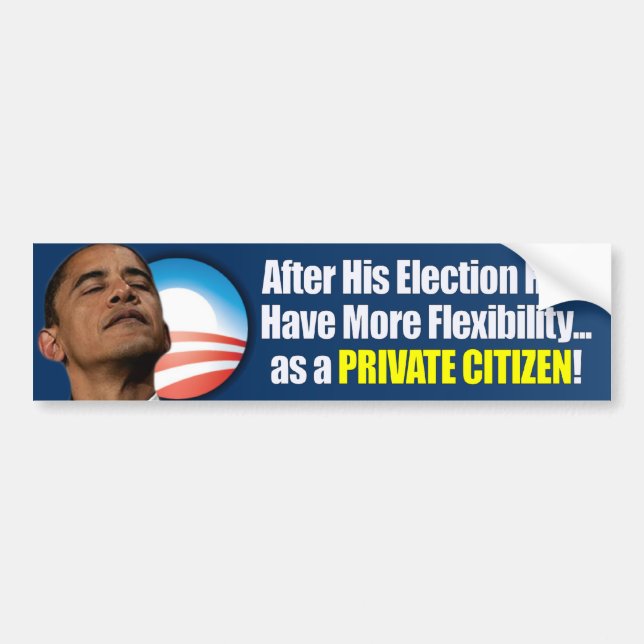 Election 2012 - Anti Obama Bumper Sticker (Front)