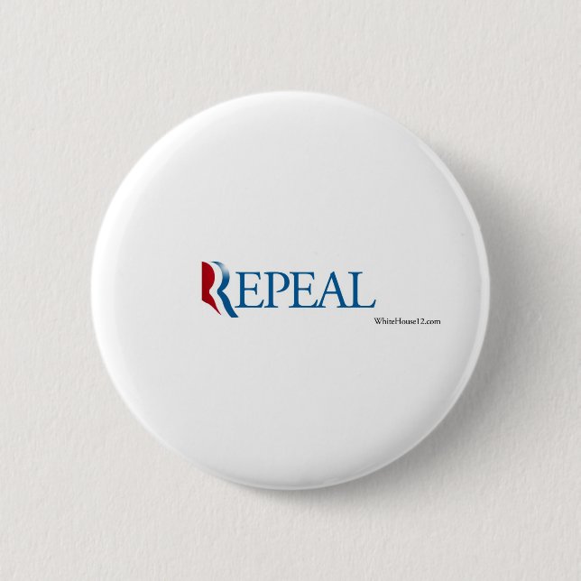 Election 2012 "Repeal" Gear 6 Cm Round Badge (Front)