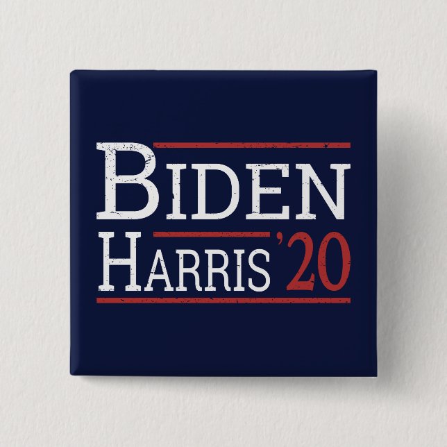 Election 2020 - Biden Harris I 15 Cm Square Badge (Front)