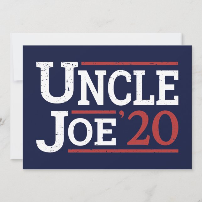 Election 2020 - Uncle Joe Invitation (Front)