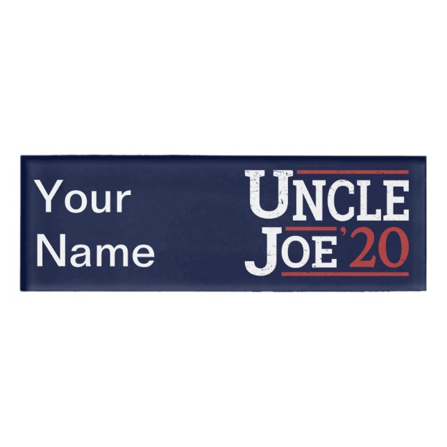 Election 2020 - Uncle Joe Name Tag (Front)