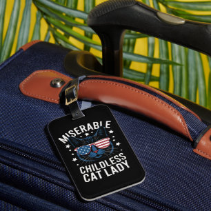 Election 2024 Childless Cat Lady Feminist Voting Luggage Tag