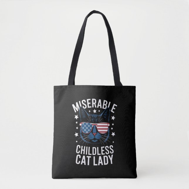 Election 2024 Childless Cat Lady Feminist Voting  Tote Bag (Front)