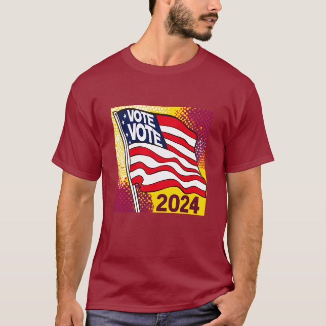 Election 2024 Flag T-Shirt (Front)