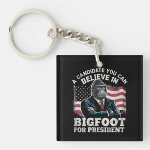 Election 2024 Funny Vote Sasquatch USA Key Ring