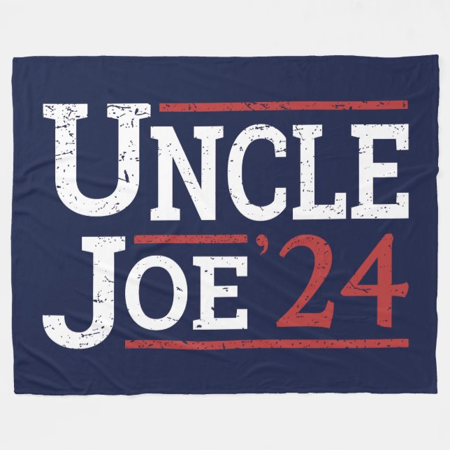 Election 2024 - Uncle Joe I Fleece Blanket (Front (Horizontal))