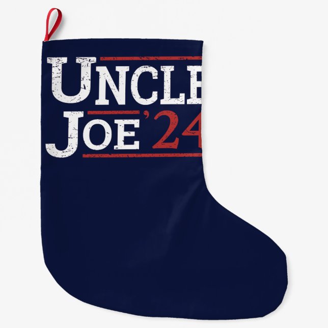 Election 2024 - Uncle Joe I Large Christmas Stocking (Front)