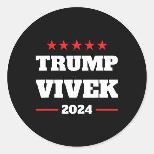 Election Bold Proud Pro Donald Trump Vivek 2024 Classic Round Sticker