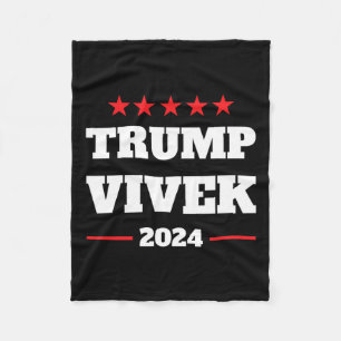 Election Bold Proud Pro Donald Trump Vivek 2024 Fleece Blanket
