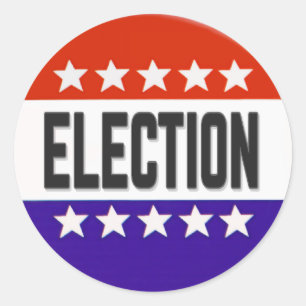 Election Button Classic Round Sticker