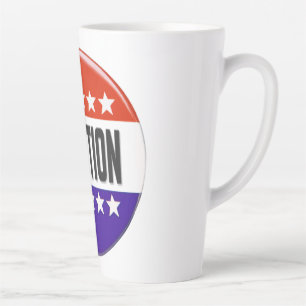 Election Button Latte Mug