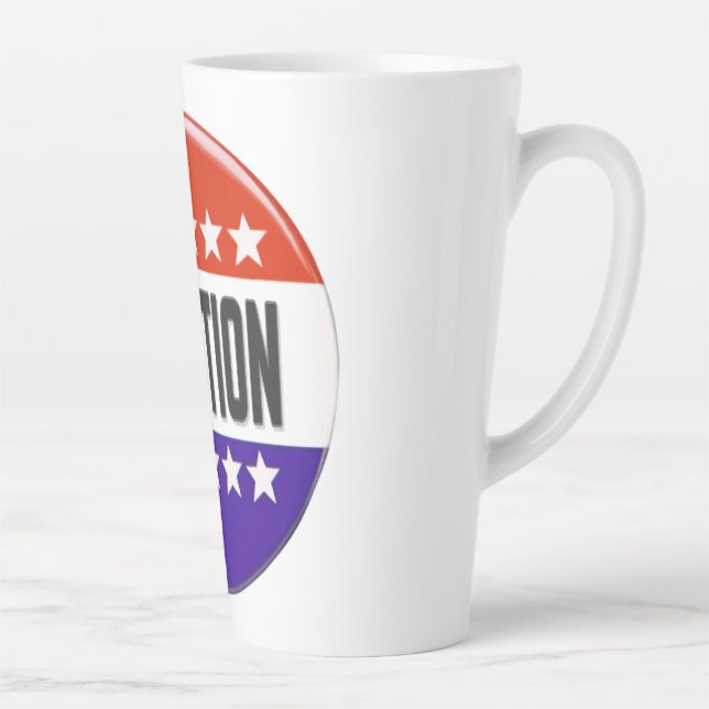 Election Button Latte Mug (Right)