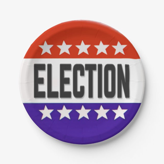 Election Button Paper Plate (Front)