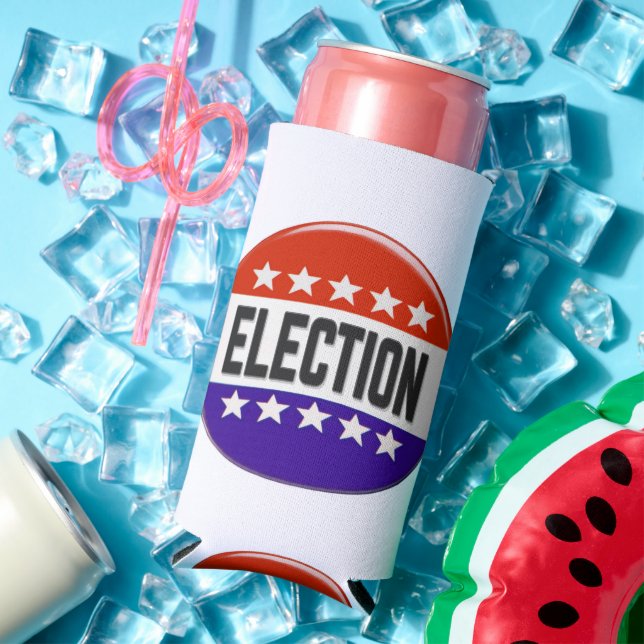 Election Button Seltzer Can Cooler (In Situ Summer)