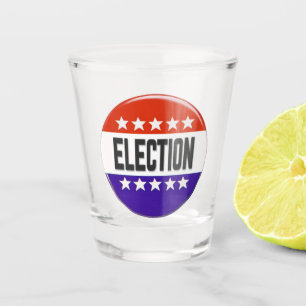 Election Button Shot Glass