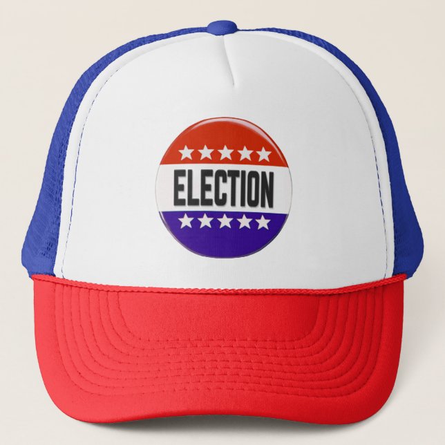 Election Button Trucker Hat (Front)