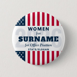 Election Campaign Pin: Group for Candidate Support 6 Cm Round Badge