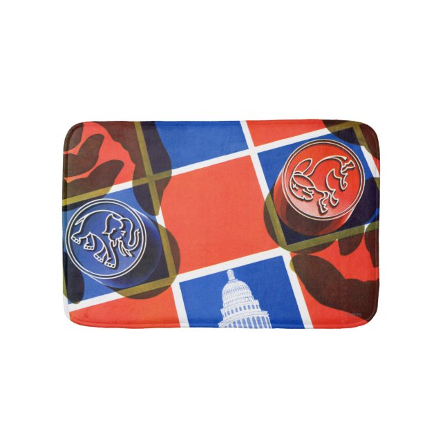 Election Chequerboard Bath Mat (Front)