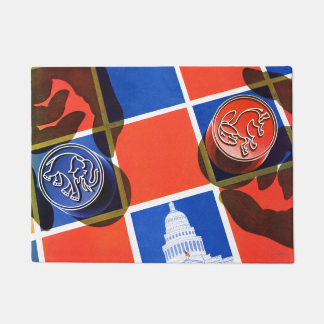 Election Chequerboard Doormat (Front)