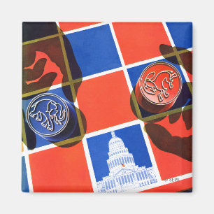 Election Chequerboard Magnet