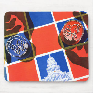 Election Chequerboard Mouse Pad