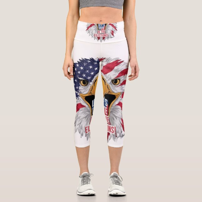 "election day" High-Waisted Capris (Front)