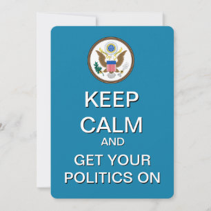 Election Debate KEEP CALM Watch Party Invitation