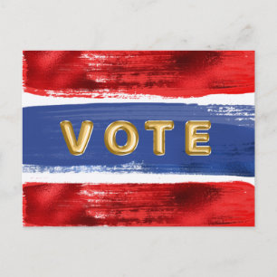 Election Gold Vote Patriotic Postcard