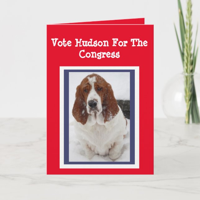 Election Greeting Card Vote Hudson For Congress (Front)