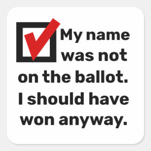 Election Humour 2024 Square Sticker