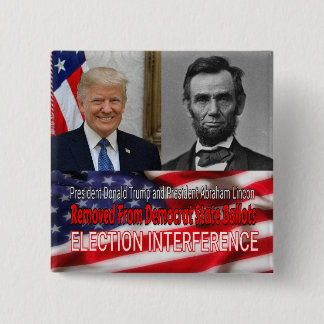 Election Interference 15 Cm Square Badge