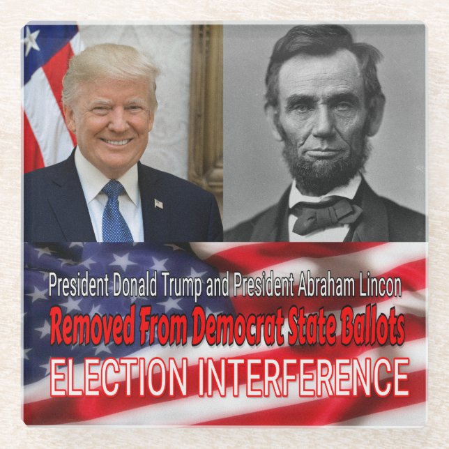 Election Interference Glass Coaster (Front)