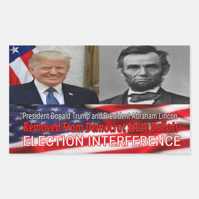 Election Interference Rectangular Sticker (Front)