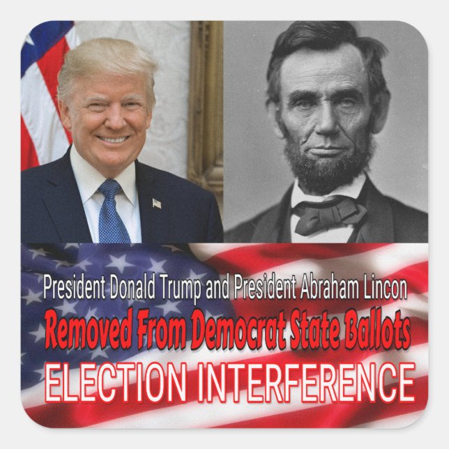 Election Interference Square Sticker (Front)