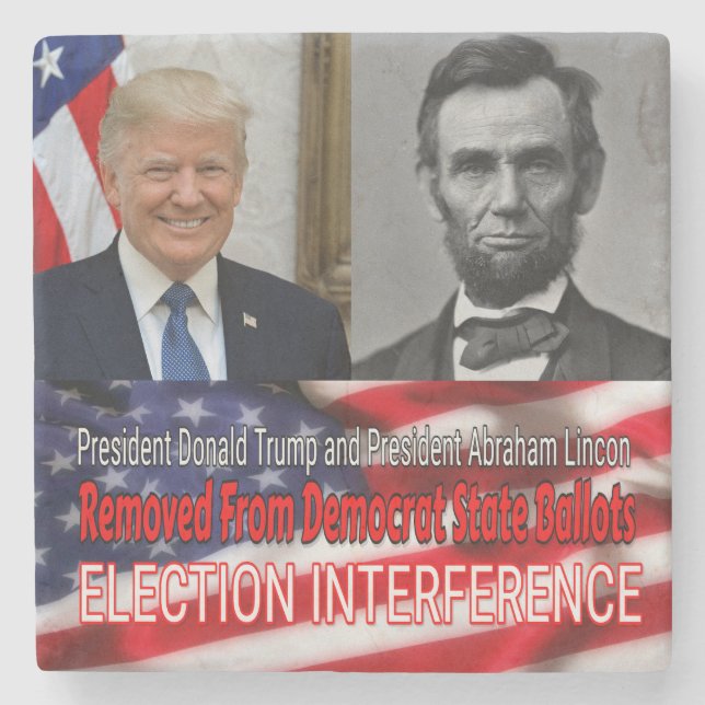 Election Interference Stone Coaster (Front)