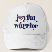 Election Joyful Warrior Navy Type USA Flag Heart