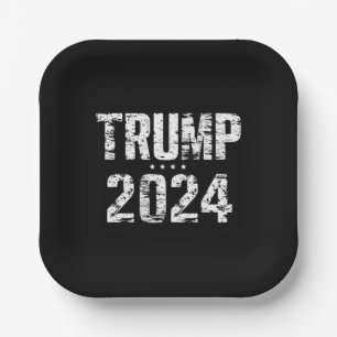 Election Keep America Great Trump 2024 Paper Plate