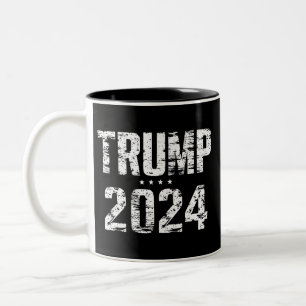 Election Keep America Great Trump 2024  Two-Tone Coffee Mug