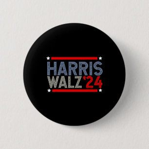 Election Men Women Kids Harris Waltz 6 Cm Round Badge