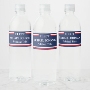 Election Political Campaign Water Bottle Label